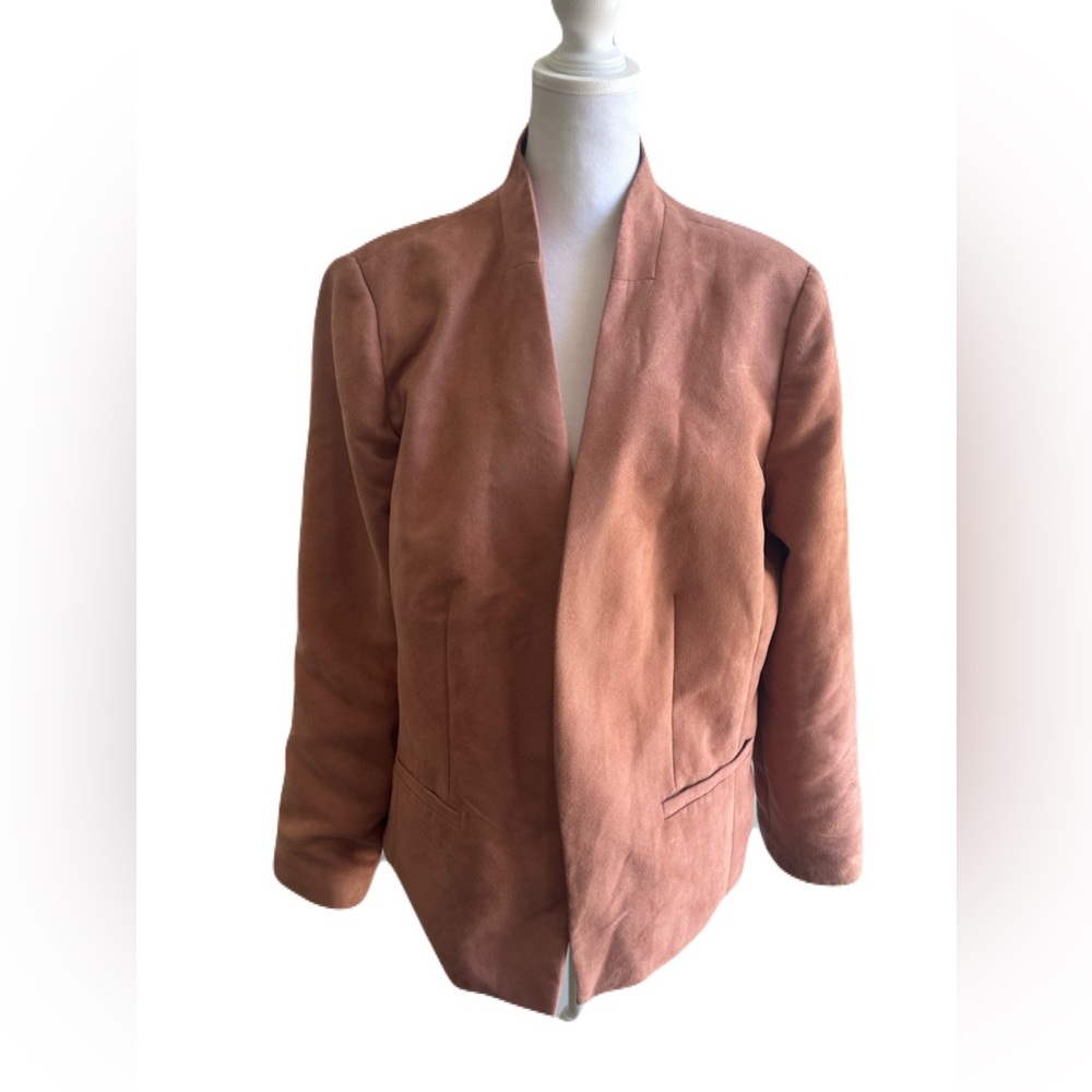 CHICOS Suede Heidi Blazer in Mellow Mauve, NWT